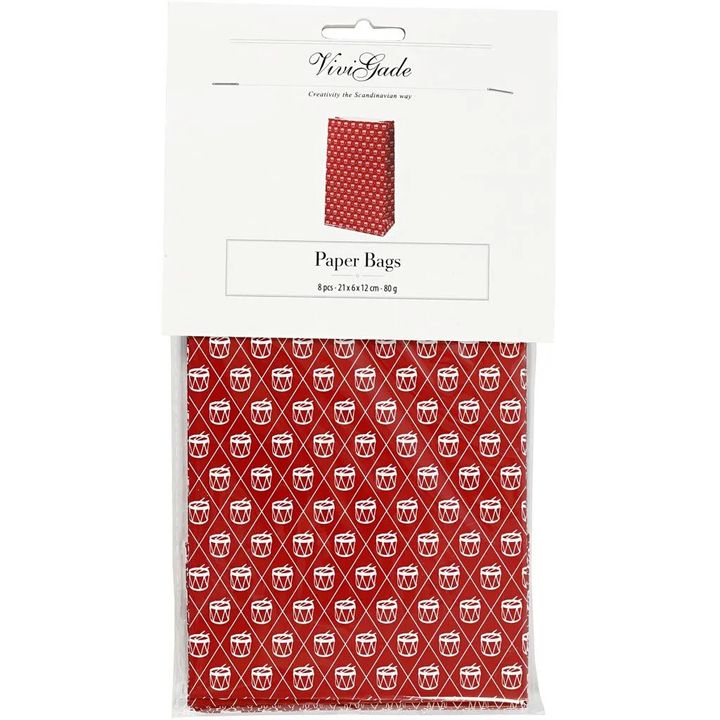 Çanta letre e Krishtlindjeve 8 copë | Daulle