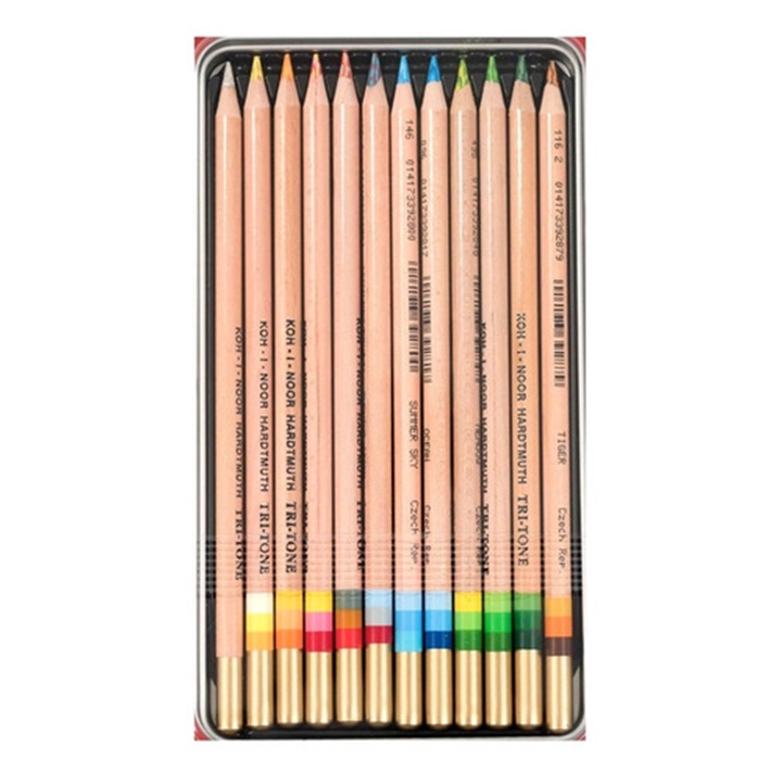 Lapsa me ngjyrë TRI-TONE KOH-I-NOOR | 12 copë Lapsa me ngjyrë TRI-TONE KOH-I-NOOR | 12 copë