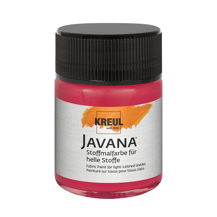 Bojë tekstili të ndritshme JAVANA 50 ml | Ruby Red Bojë tekstili të ndritshme JAVANA 50 ml | Ruby Red