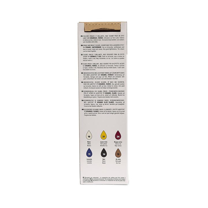 Bojëra për qeramikë Pebeo Ceramic 6 x 20 ml