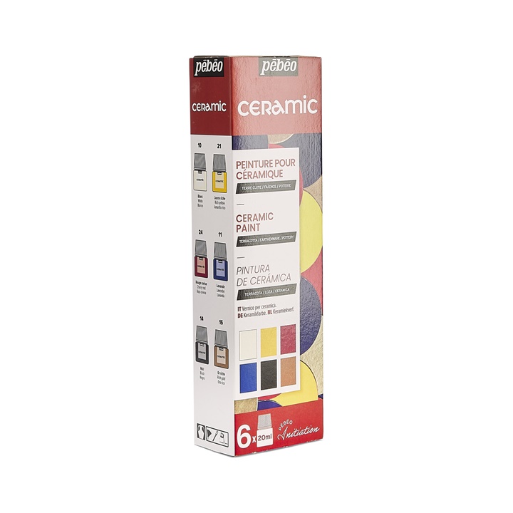 Bojëra për qeramikë Pebeo Ceramic 6 x 20 ml