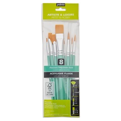 Set furçash sintetike Pebeo 8 copë