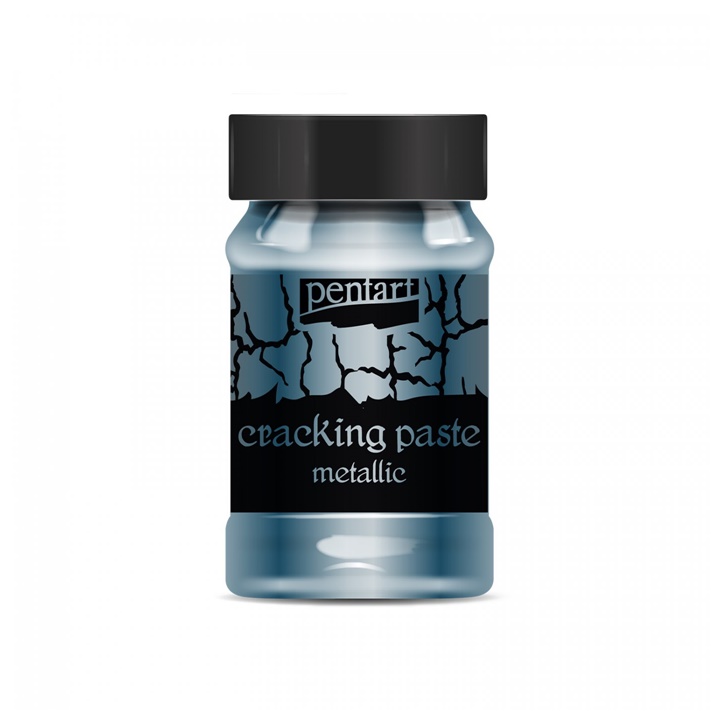 Pastë me efekt plasaritjeje metalike Pentart 100 ml | Silvery Blue Pastë me efekt plasaritjeje metalike Pentart 100 ml | Silvery Blue