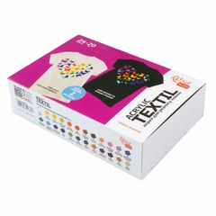 HEART ROSA TALENT Set Textile Bojra Akrilike 24x20 ml