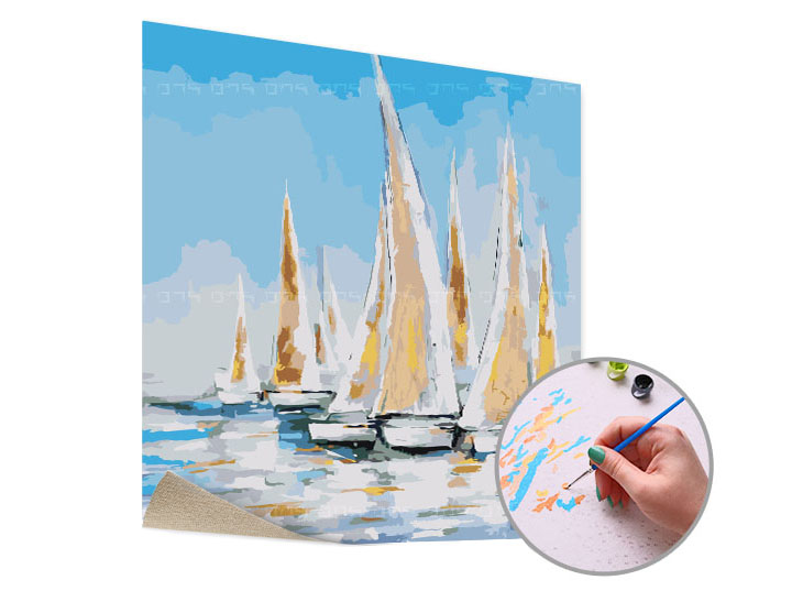 Pikturim sipas numrave ANIJET NË DET - Niveli Fillestar  | without frame Pikturim sipas numrave ANIJET NË DET - Niveli Fillestar  | without frame