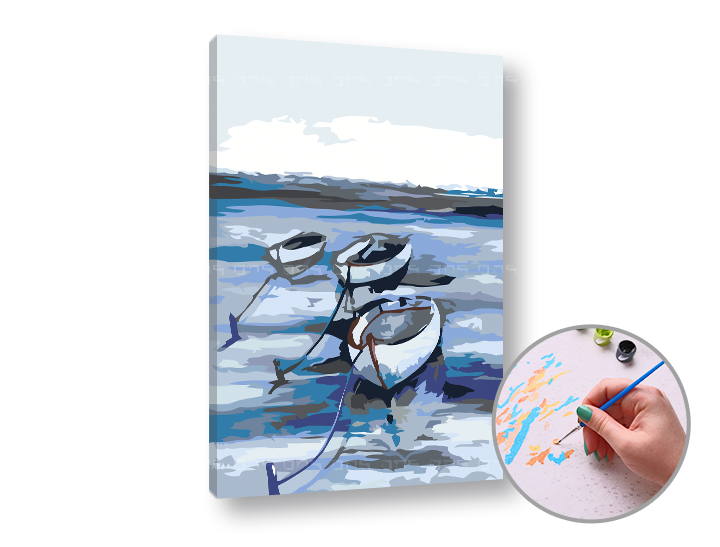 Pikturim sipas numrave ANIJET NË DET - Niveli Fillestar  | 60x40 cm - without frame Pikturim sipas numrave ANIJET NË DET - Niveli Fillestar  | 60x40 cm - without frame