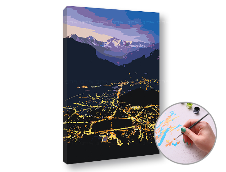 Pikturim sipas numrave PANORAMË NATE - Niveli Fillestar  | 40x60 cm - without frame Pikturim sipas numrave PANORAMË NATE - Niveli Fillestar  | 40x60 cm - without frame