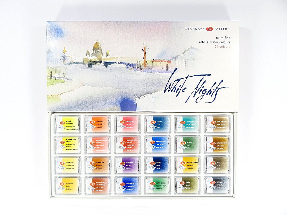 Set me bojëra uji profesionale White Nights - 24x2.5ml Set me bojëra uji profesionale White Nights - 24x2.5ml