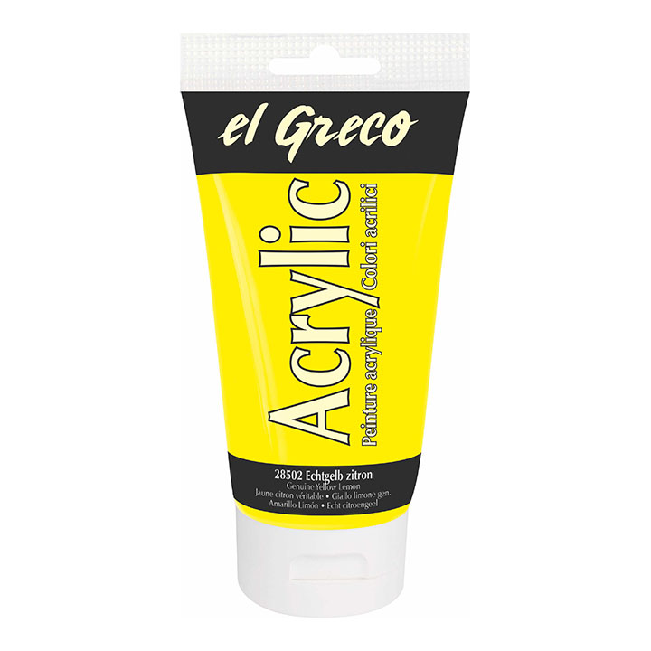 Bojë akrilike El Greco 150 ml | Genuine Yellow Citron Bojë akrilike El Greco 150 ml | Genuine Yellow Citron