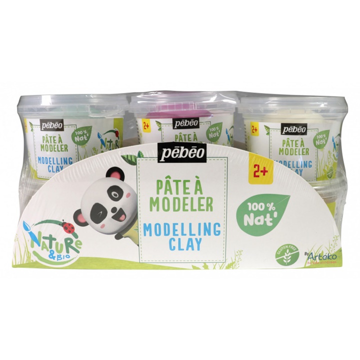 Argjilë natyrale modeluese PEBEO 6 x 90 g