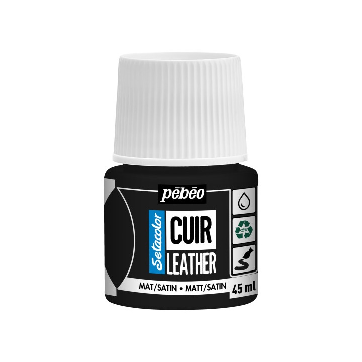 Bojë lëkure PEBEO SETACOLOR MATT/SATIN 45 ml | nuanca të ndryshme | extreme black Bojë lëkure PEBEO SETACOLOR MATT/SATIN 45 ml | nuanca të ndryshme | extreme black