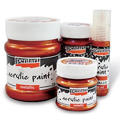 Bojëra akrilike metalike Pentart | ngjyra të ndryshme