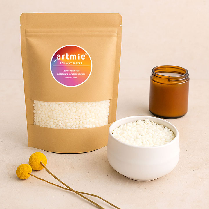 Dyllë soje pa aromë ARTMIE për qirinj 400 g