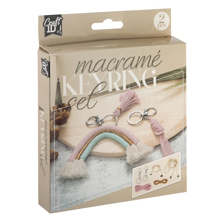 Kompleti i zinxhirit të çelësave Macramé