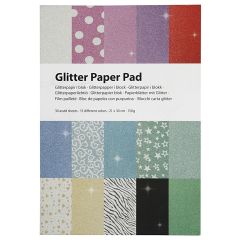 Letër me ngjyra Glitter A4 - set prej 30