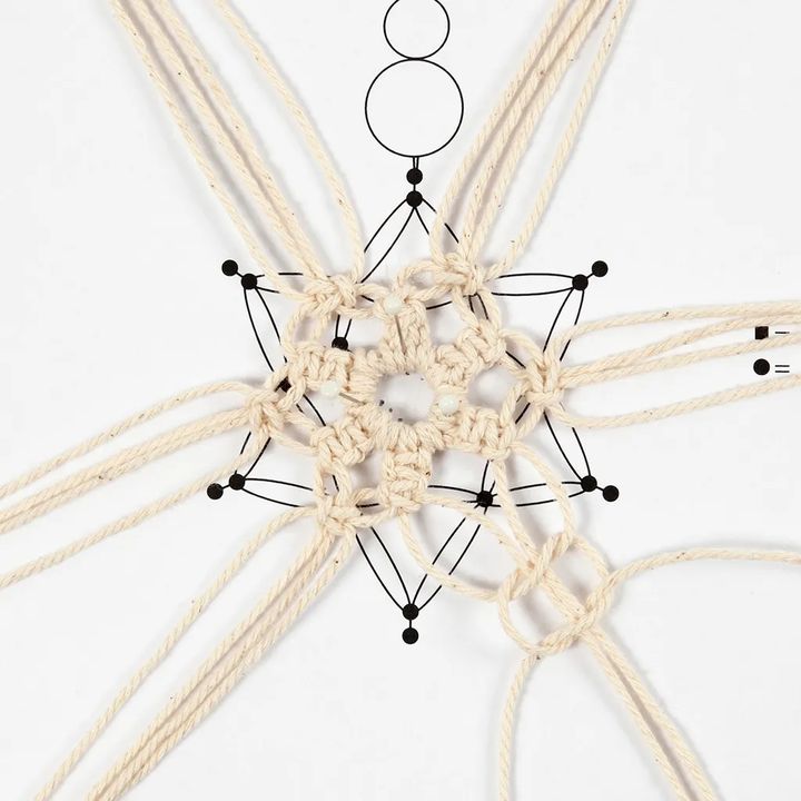 Mini set kreativ për flokë bore Macrame