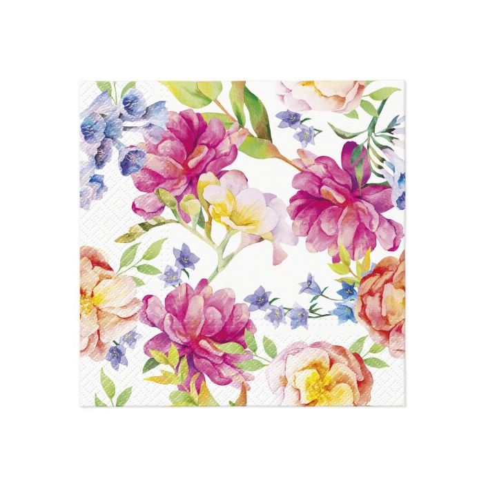 Peceta dekupazhi - ORCHID WITH PEONY - 1pc Peceta dekupazhi - ORCHID WITH PEONY - 1pc