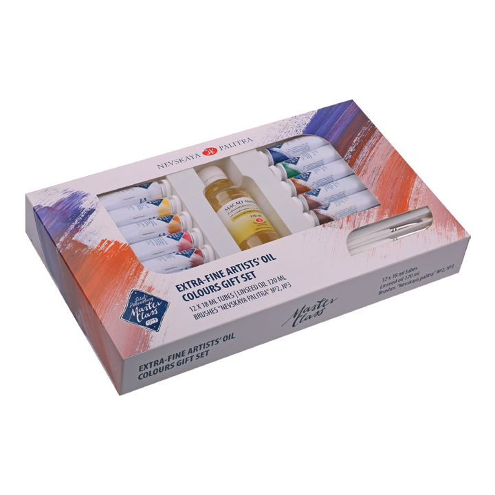 Set dhuratë me bojëra vaji Master Class - 15 copë Set dhuratë me bojëra vaji Master Class - 15 copë