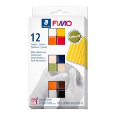 Set FIMO Soft Polimer Clay, Ngjyra Natyrale 12x25g
