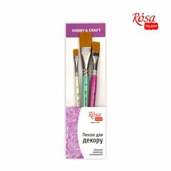 Set furçash të sheshta ROSA TALENT Hobby & Craft