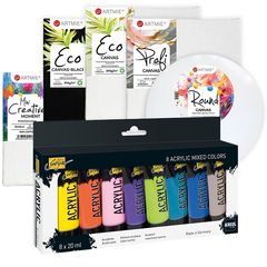 Set i Madh me Mini Kanavaca dhe Set me Ngjyra Akrilike Solo Goya