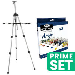 Set për lyerje akrilike për Plein Air - Komplet kavalet dhe bojë akrilike për natyrë