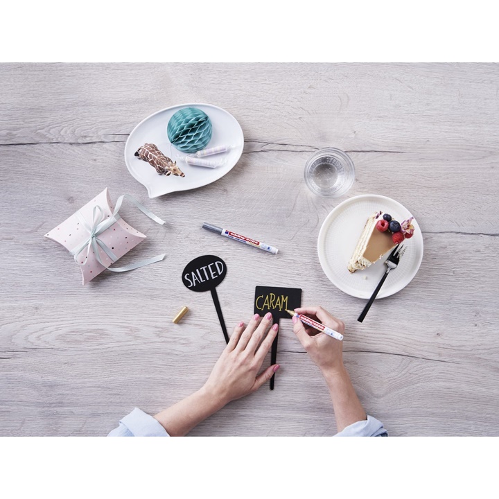 Set shënjuesish me shkumës EDDING 4085 flori dhe argjend